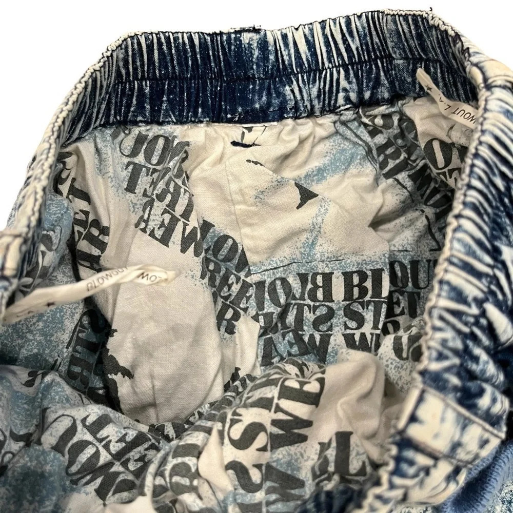 LA BlowOut StreetWear High Rise Reversible Acid Wash Pants S Y2K - Picture 8 of 13